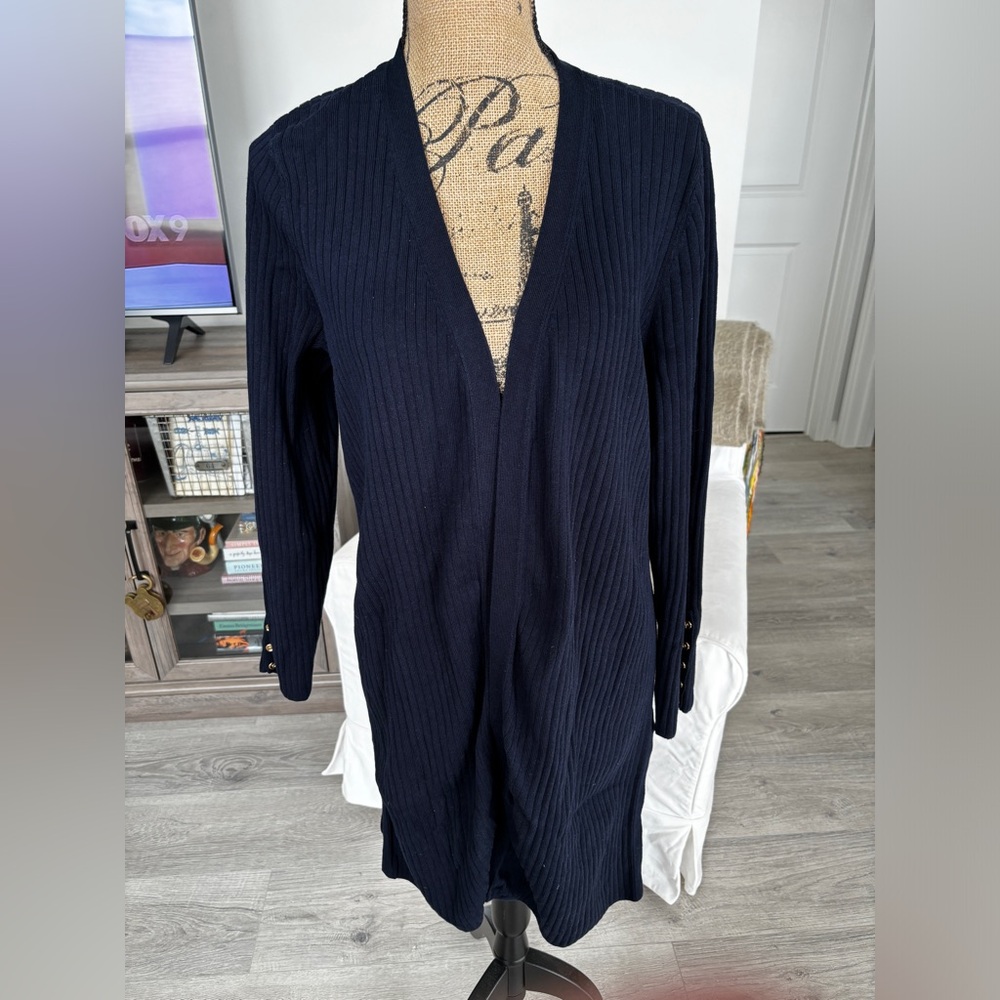 Talbots PL Long Navy blue sweater without buttons